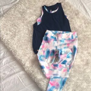 Matching girls workout set